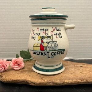 Vintage KITSCHY Coffee Canister with Lid